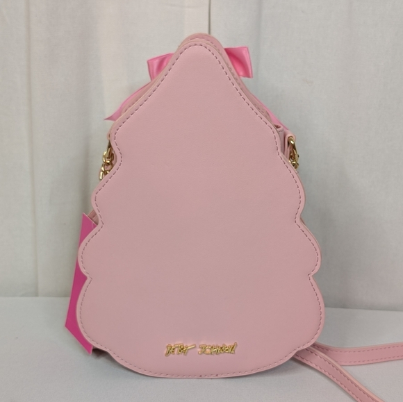 Betsey Johnson Christmas Tree Pink And Green Crossbody Purse NWT - Picture 5 of 9